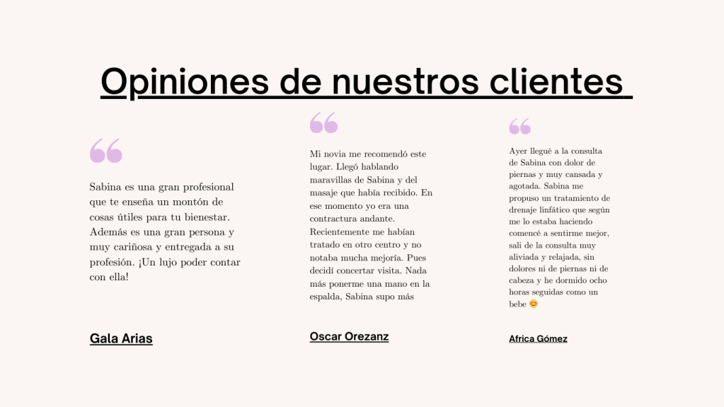 Testimonios de nuestros clientes